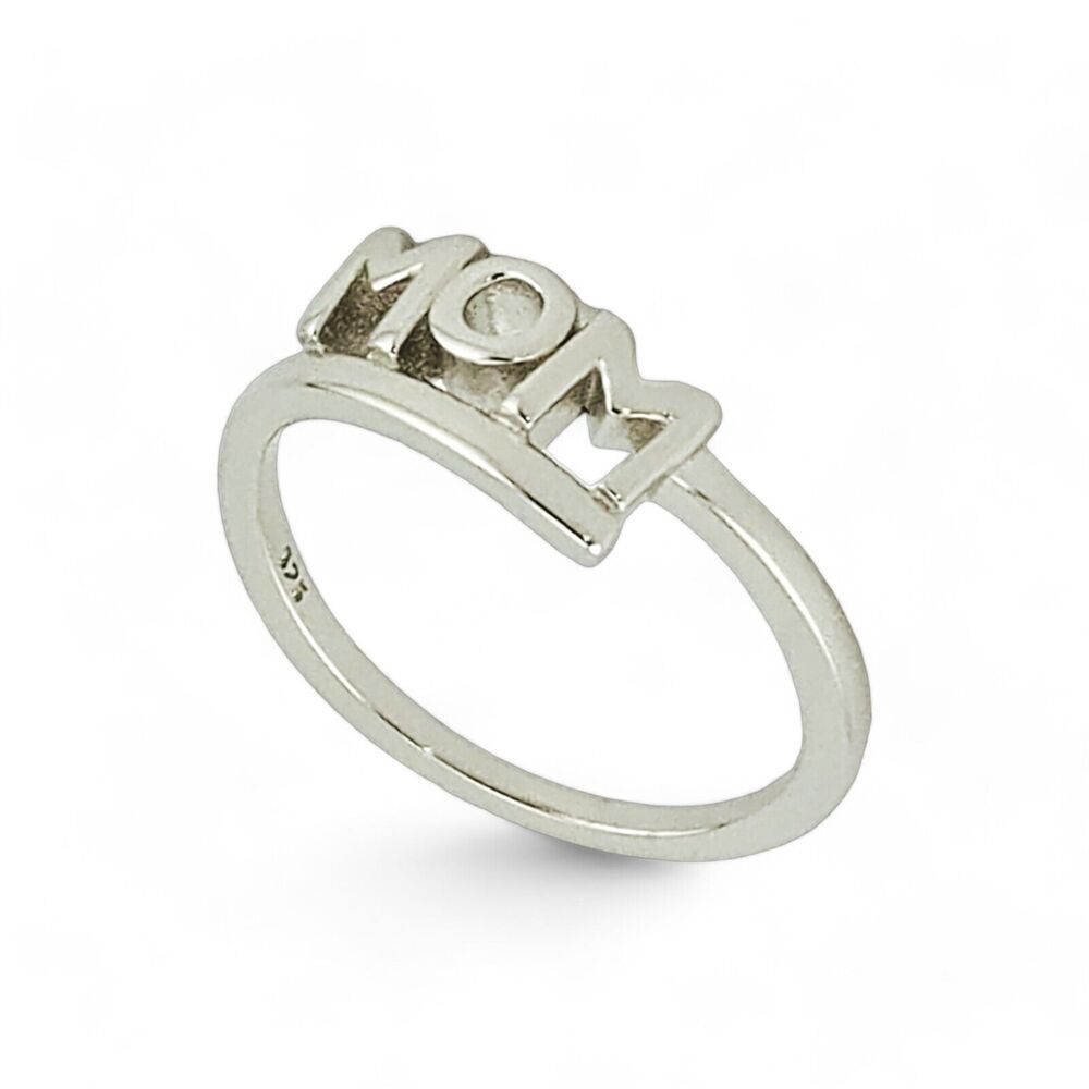 Sterling Silver 925 Mom Ring - Picture 2 of 5